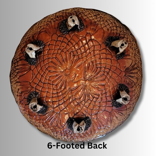 SL-537 Porcelain Six-Footed Lace Platter  11.5